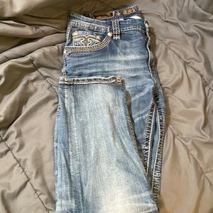 Mens Rock Revival Straight Jeans